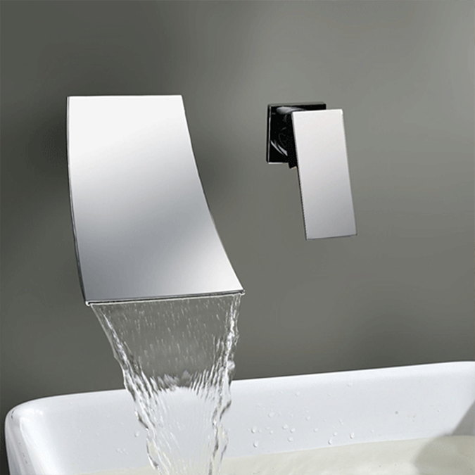 CALDER Wall-Mounted Waterfall Bathroom Faucet